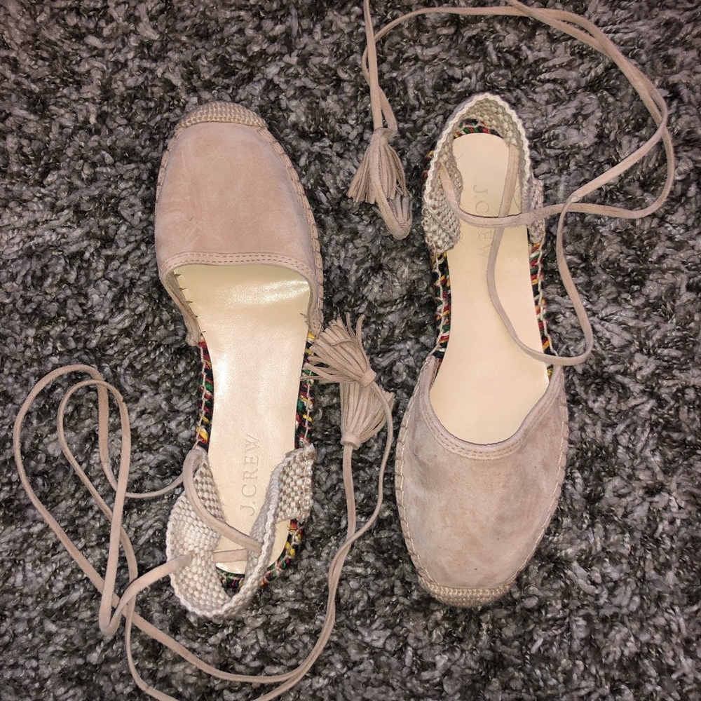 J Crew lace up sandals